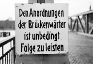 Kappeln - Schild an der Drehbrücke (1967)