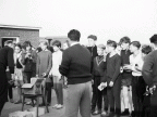 Amrum 1963 - Siegerehrung: Ursula, Brunhilde, Inga, Silke, Antje, Horst, Uwe, Hartmut, Ulf, Christian, Ditmar