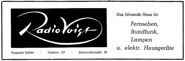 Radio Voigt - Anzeige von 1955