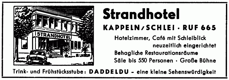 Strandhotel - Anzeige von 1960
