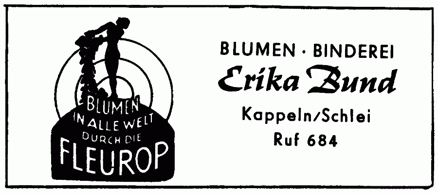 Erika Bund - Anzeige von 1965