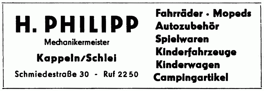 H. Philipp - Anzeige von 1968