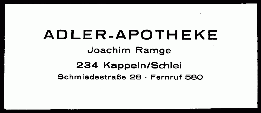 Adler-Apotheke - Anzeige von 1969