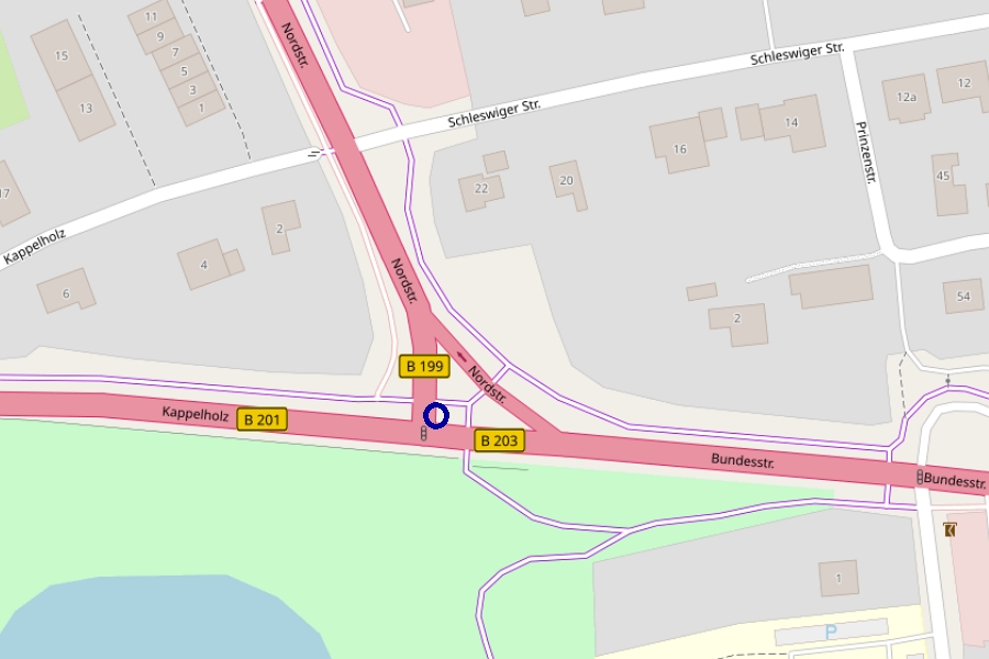 B 199 ~ B 201 ~ B203 (OpenStreetMap)