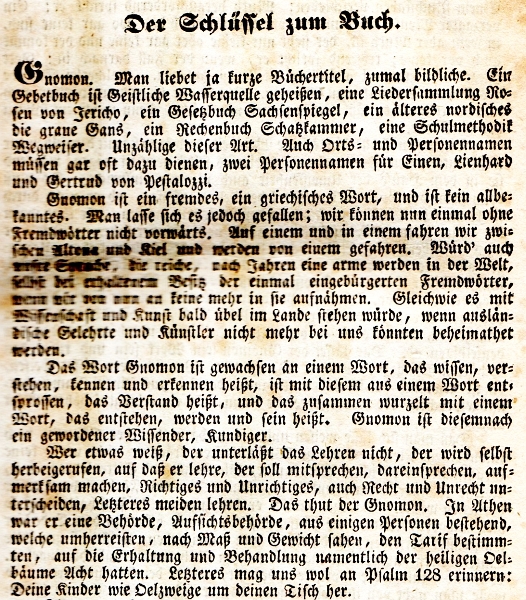 Schleswig-Holsteinischer Gnomon 1843