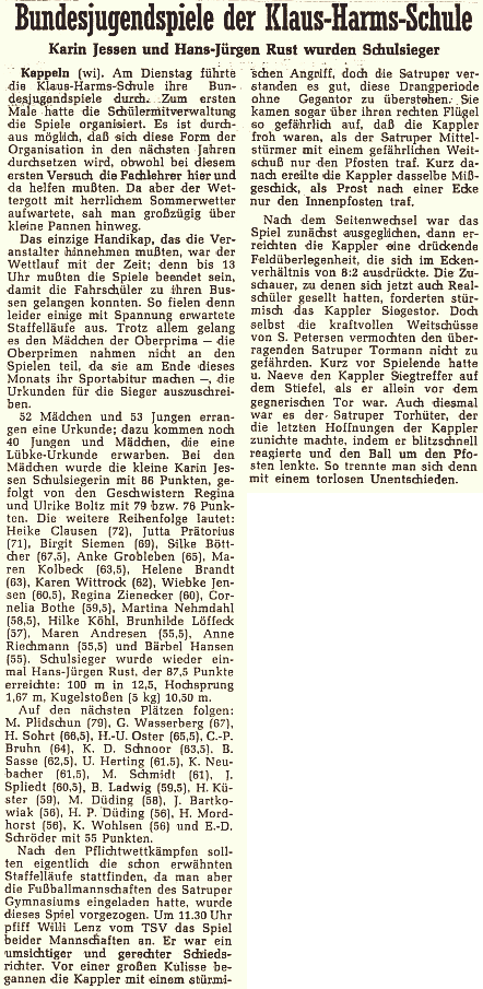 SCHLEI-BOTE - Bundesjugendspiele 1968 (1)