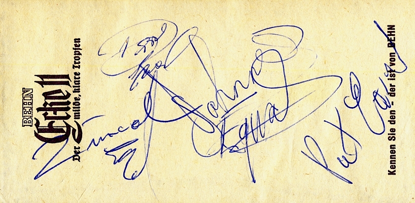 The Equals - Derve | Lincoln | Johnny | Pat) - Autogramm (1968)