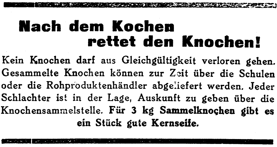 Anzeige 40er-Jahre - Kreisblatt Flensburg