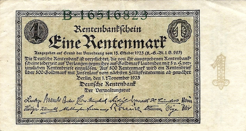 Rentenmark - November 1923