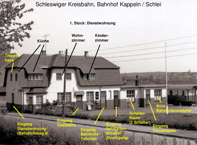 Kappeln - Bahnhof Schleswiger Kreisbahn - Text: Heino Küster