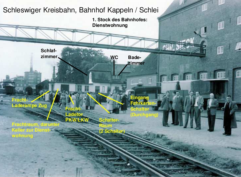 Kappeln - Bahnhof Schleswiger Kreisbahn - Text: Heino Küster