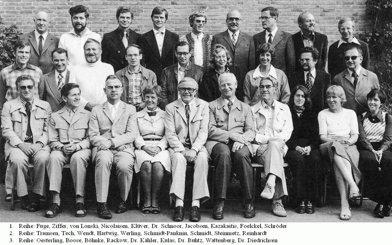 Klaus-Harms-Schule - Kollegium 1975 (aus der Schulchronik 1998)
