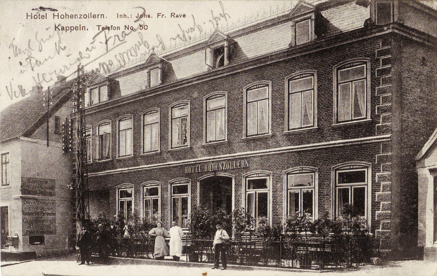 Kappeln um 1910 - Hotel Hohenzollern